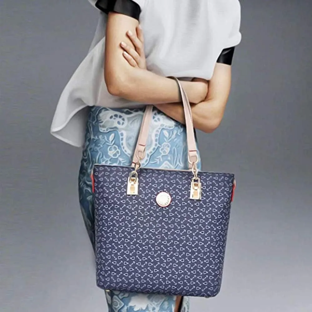 Women 6 Pcs Handbag Tote Stitching Shoulder Bag PU Top Handle Hobo Satchel Purse Clutch Wallet Key Holder