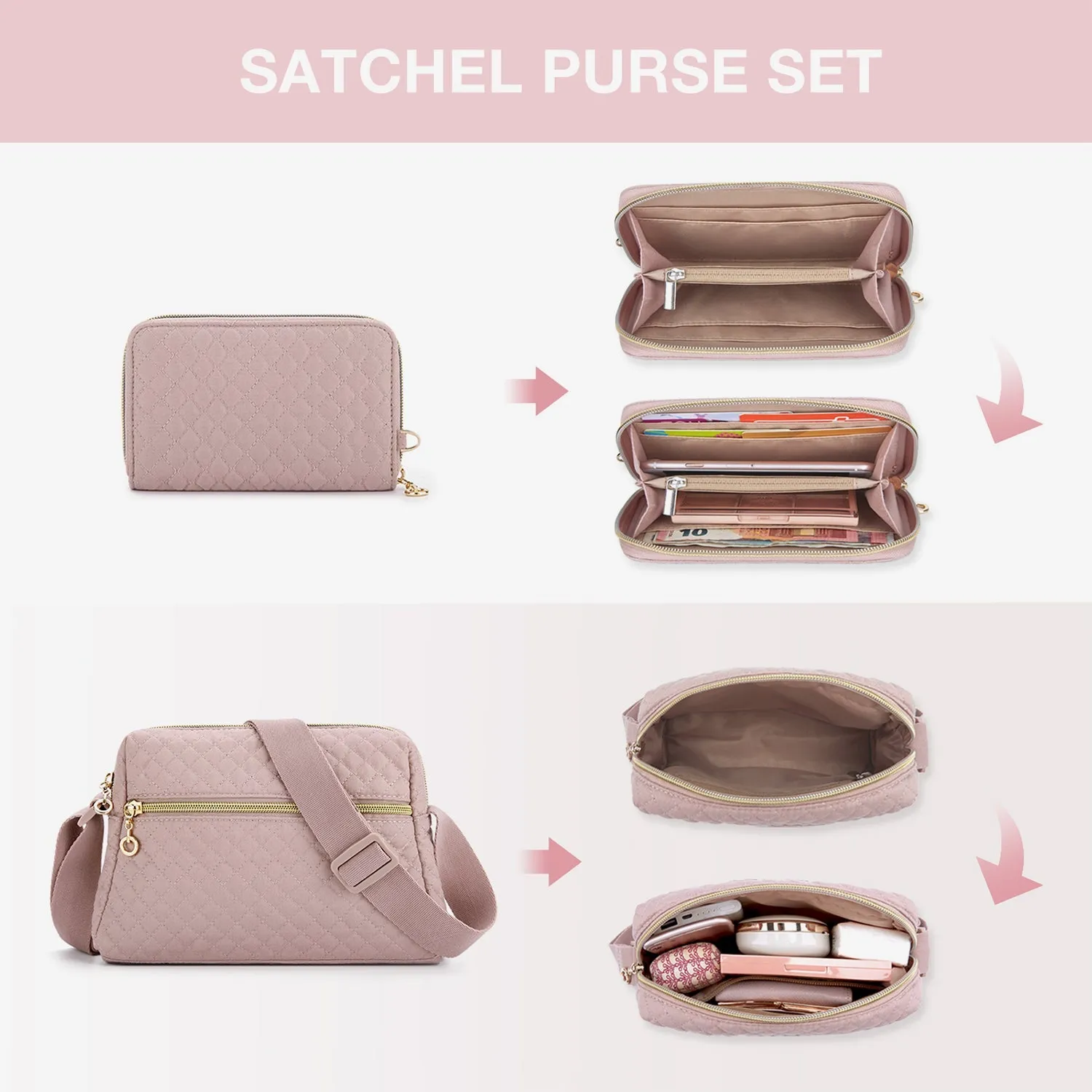 Women Fashion Handbags Wallet Tote Bag