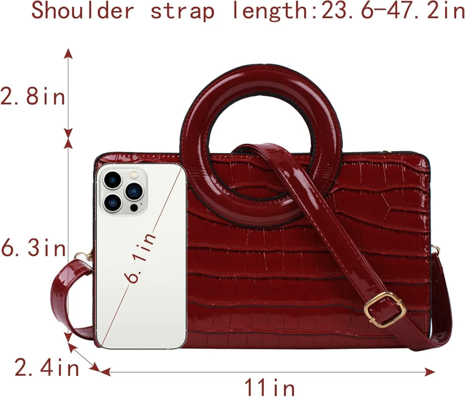 Women Flap Tote Top Handle Satchel Handbags PU Leather Clutch Purse Shoulder Bag