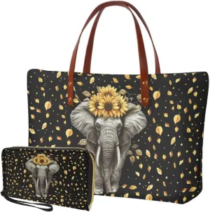 Women Handbag Wallet Combo,Portable Ladies Tote Bag Handbag,Top Handle Satchel Purse for Travel