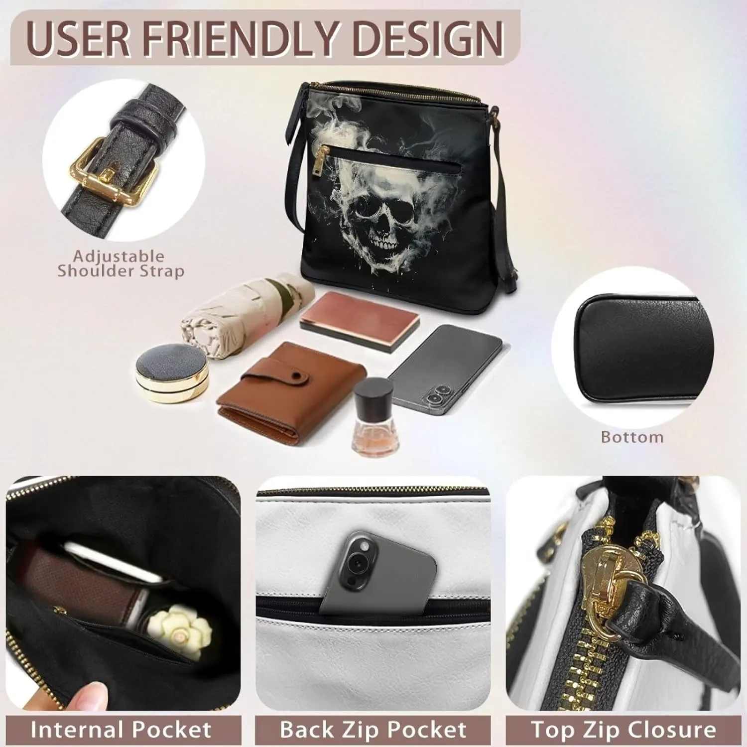 Women Hobo Bag Crossbody Leather Satchel Purse Shoulder Bag Handbag for Women Ladies with Shoulder Strap