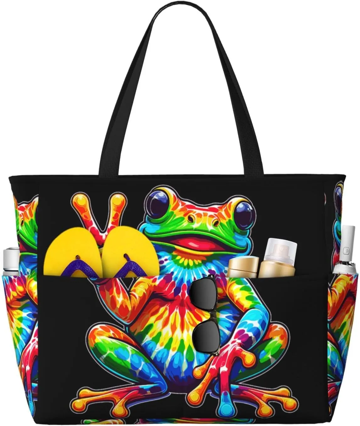 Women Large Beach Bag Travel Weekender Foldable Tote Bag for Pool Beach Vacation Gym