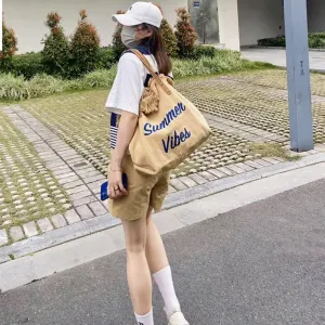 Women Large Size Canvas Bag Beach Tote Bag Large Capacity Mommy Bag