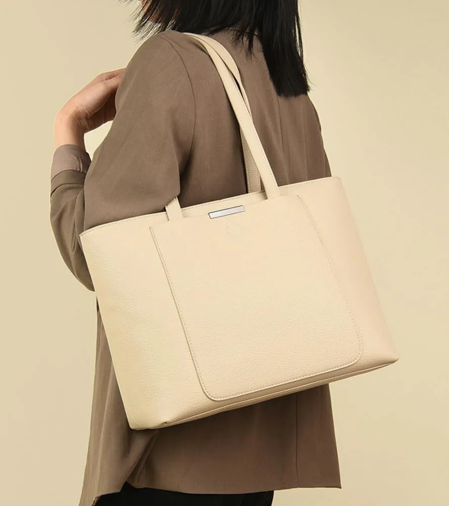 Women Large Vegan Leather Tote Casual Weekender Bag Shopper Top-handle Handbag Travel Shoulder Purse