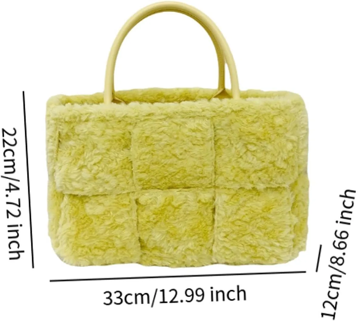 Women Tote Bag Female Plush Bag for Party Winter Travel Work Valentines Day Gift, Stossbodylish Cosmetic Cry Shoulder Bag