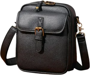 Women's Crossbody Handbags, Double Layer Leather Mini Messenger Bag, Anti Theft Crossbody Bags for Women with 10 Card Slots