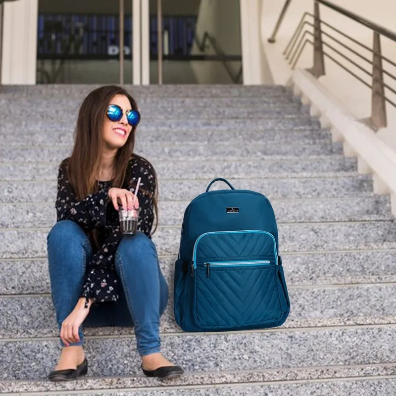 Women's Laptop Backpack - Stylish, Water Resistant | Fits 15.6'' | Teal Blue
