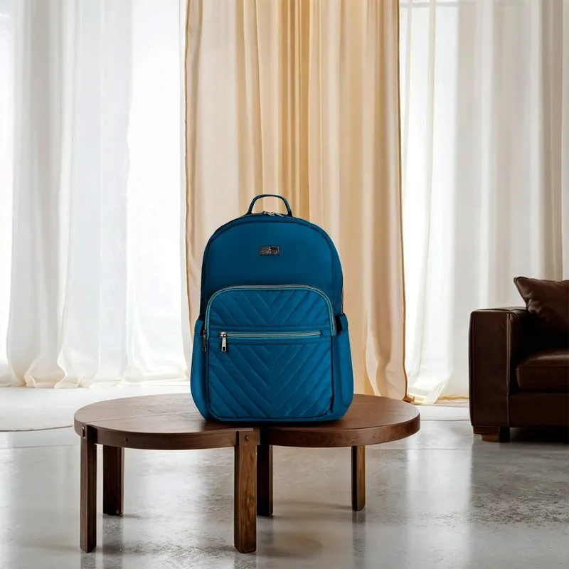 Women's Laptop Backpack - Stylish, Water Resistant | Fits 15.6'' | Teal Blue
