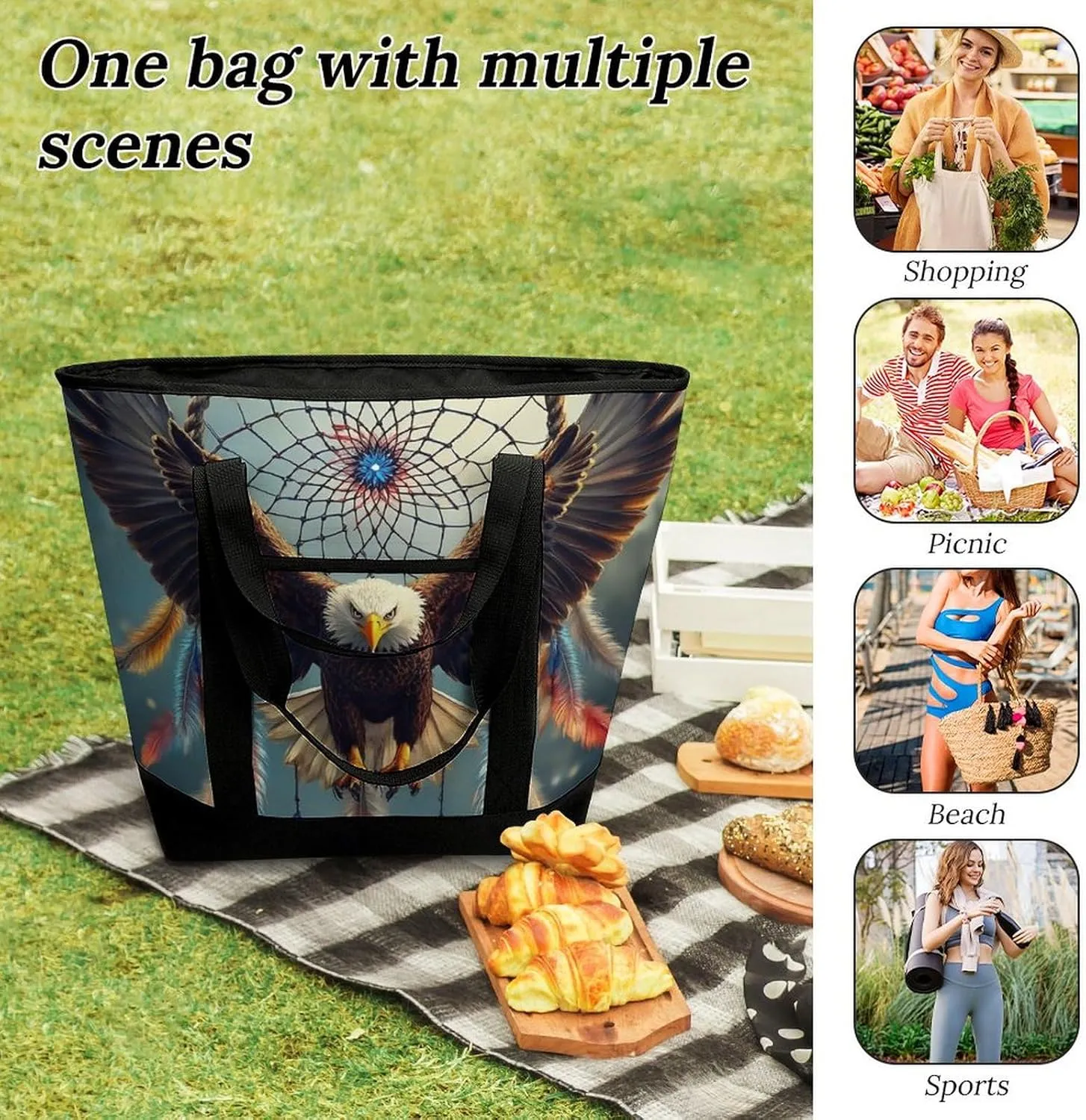 Women's Large-Capacity Thermal Tote Bag Stylish Work & Commute Handbag
