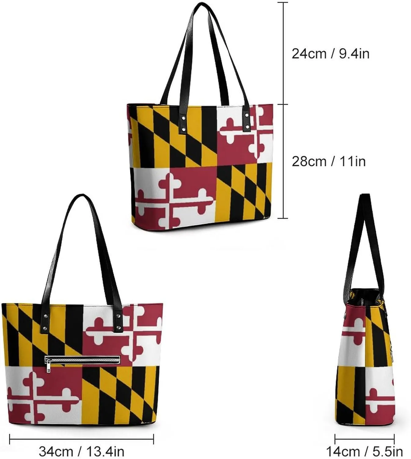 Women's Leather Tote Bag Fashion Handbag for Work Travel Shopping Daily Use Large Capacity Shoulder Purse