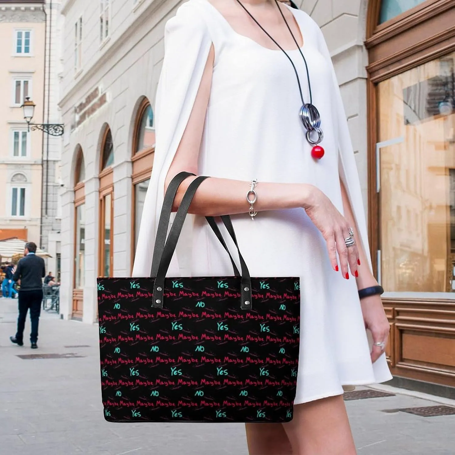 Women's Leather Tote Bag Fashion Handbag for Work Travel Shopping Daily Use Large Capacity Shoulder Purse