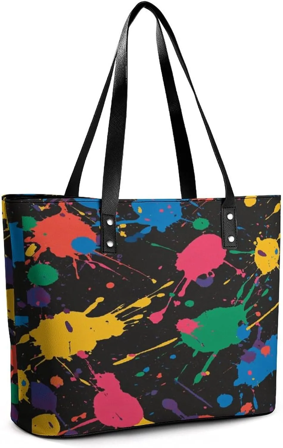 Women's Leather Tote Bag Fashion Handbag for Work Travel Shopping Daily Use Large Capacity Shoulder Purse
