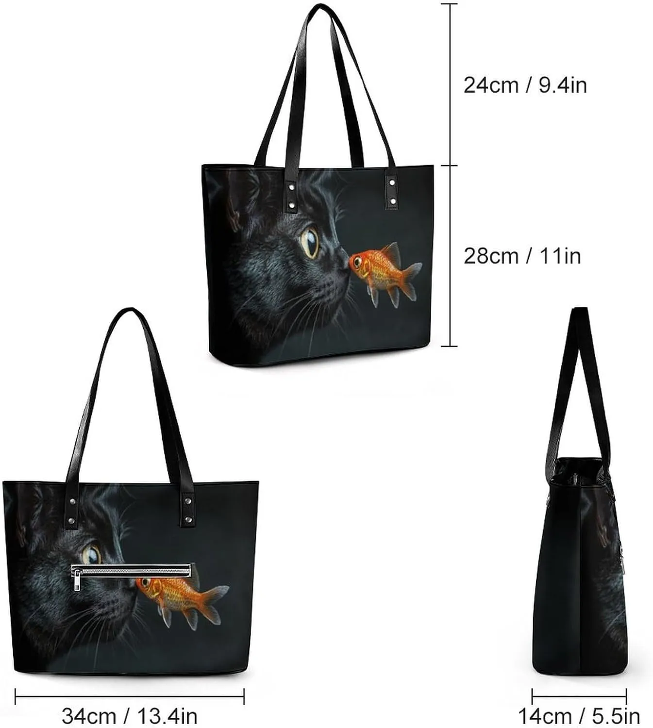 Women's Leather Tote Bag Fashion Handbag for Work Travel Shopping Daily Use Large Capacity Shoulder Purse