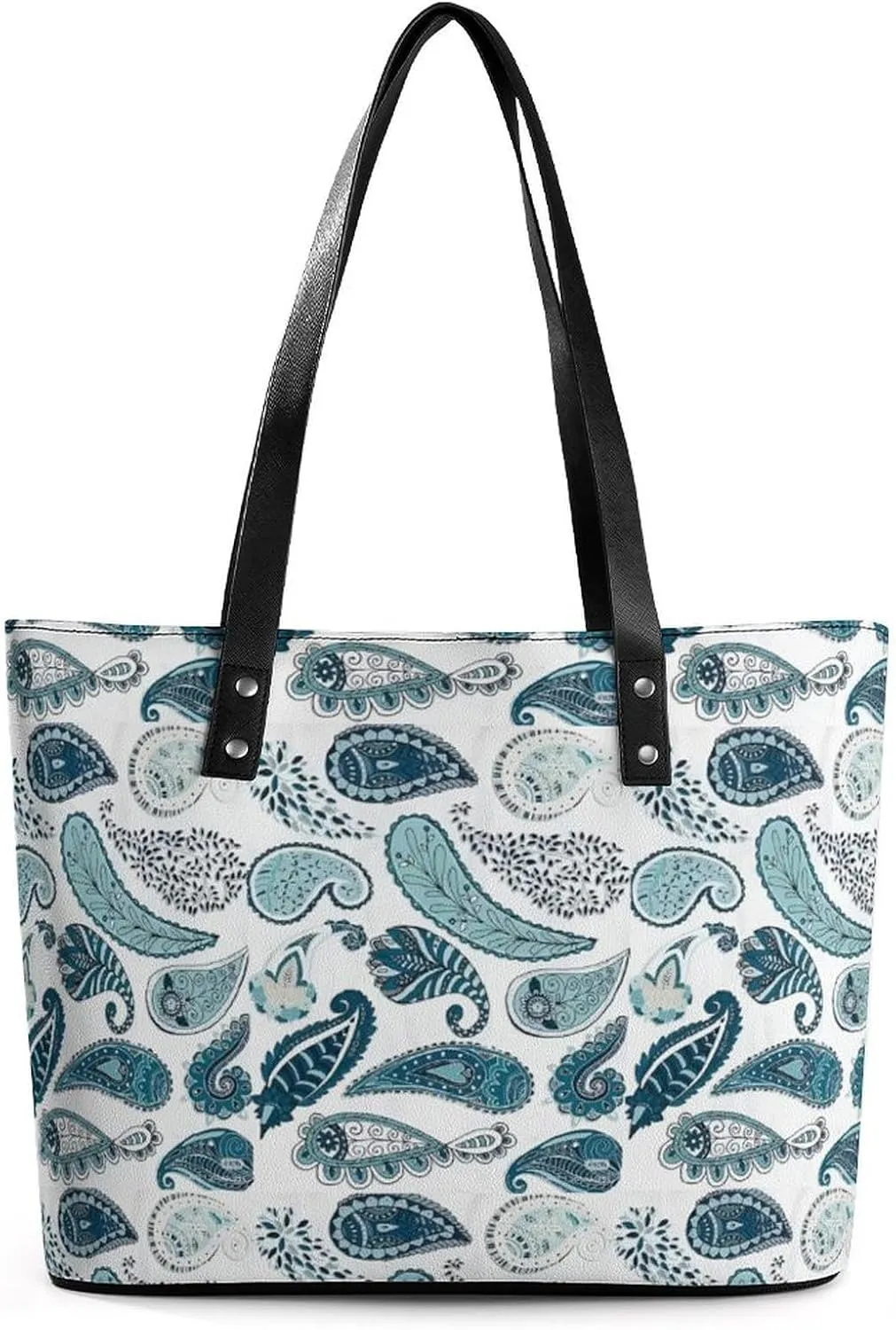 Women's Leather Tote Bag Fashion Handbag for Work Travel Shopping Daily Use Large Capacity Shoulder Purse