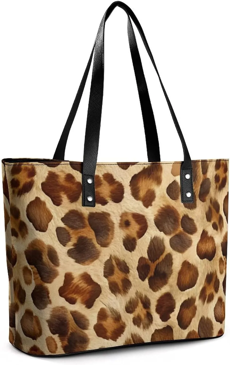 Women's Leather Tote Bag Fashion Handbag for Work Travel Shopping Daily Use Large Capacity Shoulder Purse