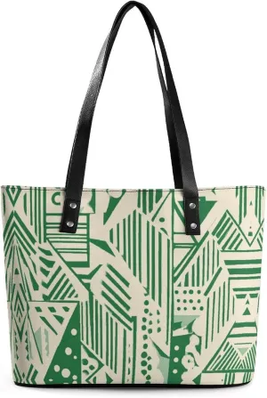 Women's Leather Tote Bag Fashion Handbag for Work Travel Shopping Daily Use Large Capacity Shoulder Purse
