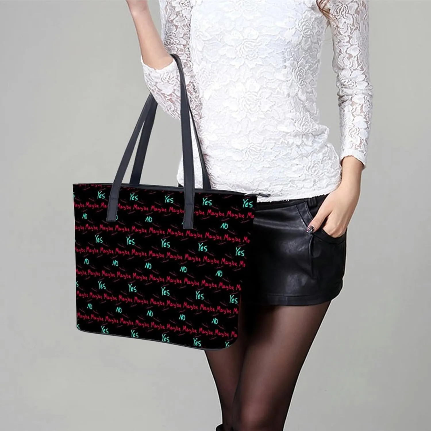 Women's Leather Tote Bag Fashion Handbag for Work Travel Shopping Daily Use Large Capacity Shoulder Purse