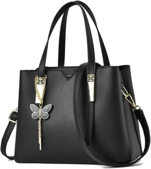 Women’s Red Leather Satchel Bag - Stylish Top Handle Purse & Crossbody Handbag for Casual Use