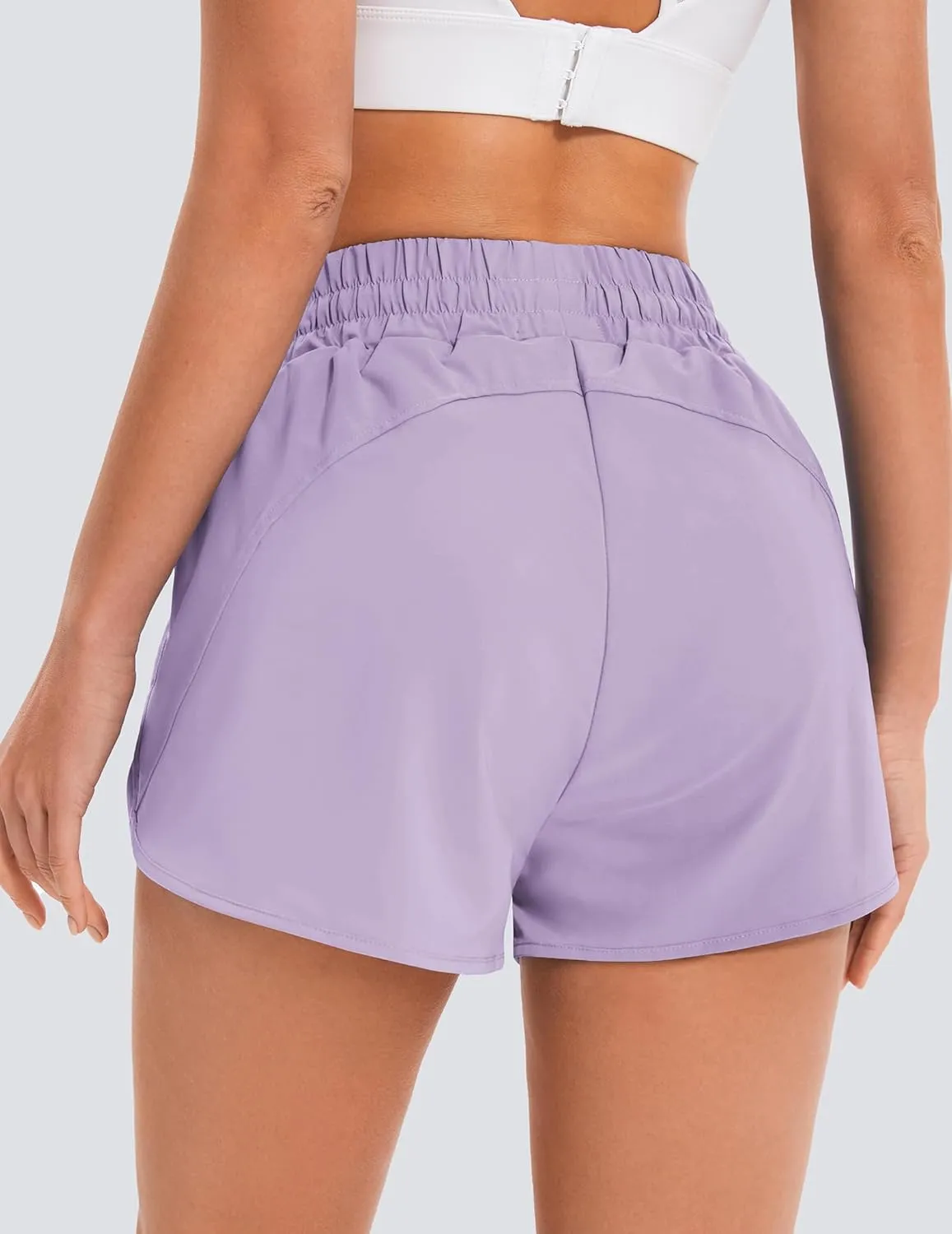 Women's Running Shorts High Waisted Quick Dry Athletic Shorts Sports Workout Gym Track Drawstring Shorts with Pockets