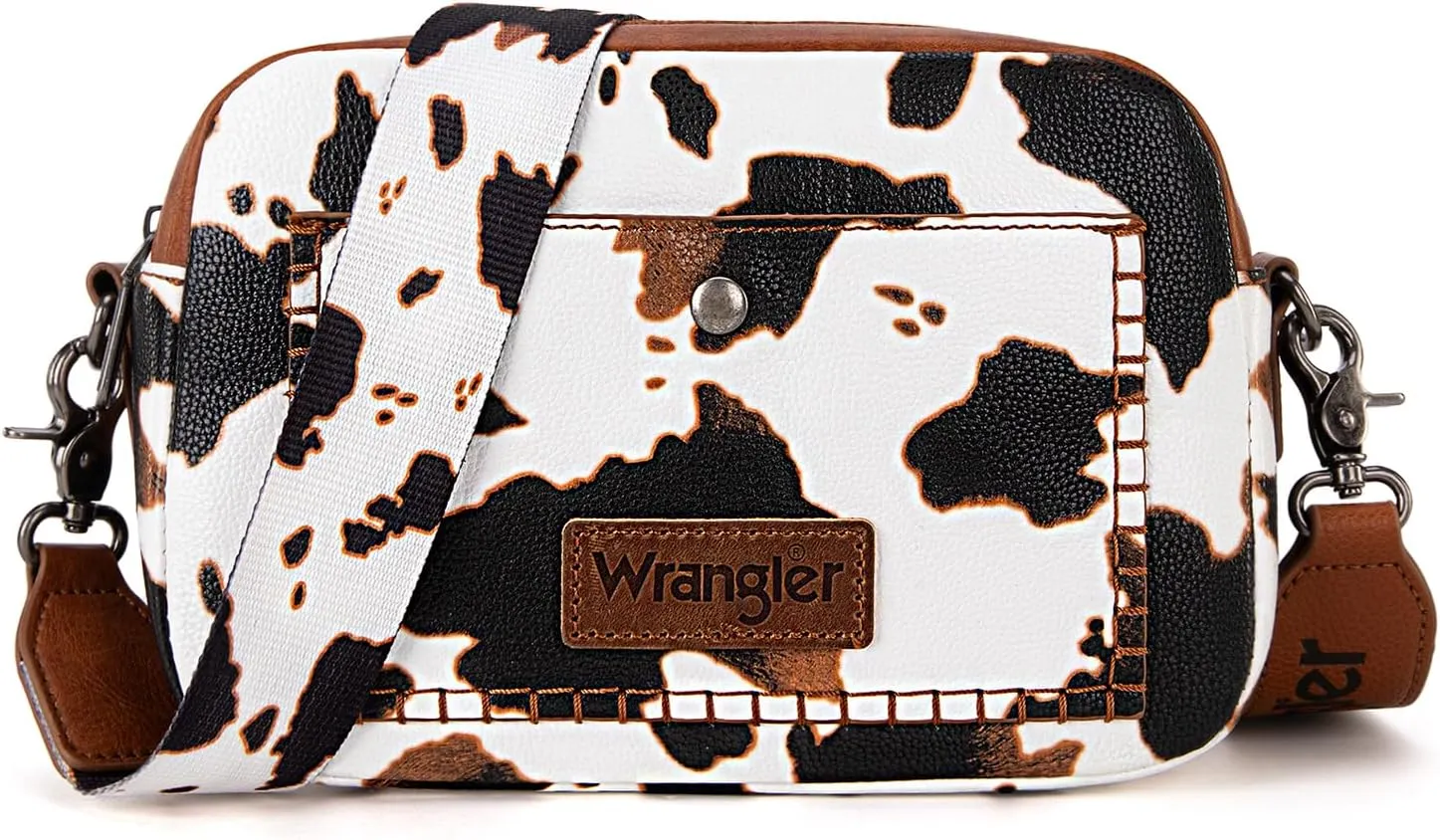 Wrangler Crossbody Purses for Women Trendy Camera Snapshot Bag with Wide Strap