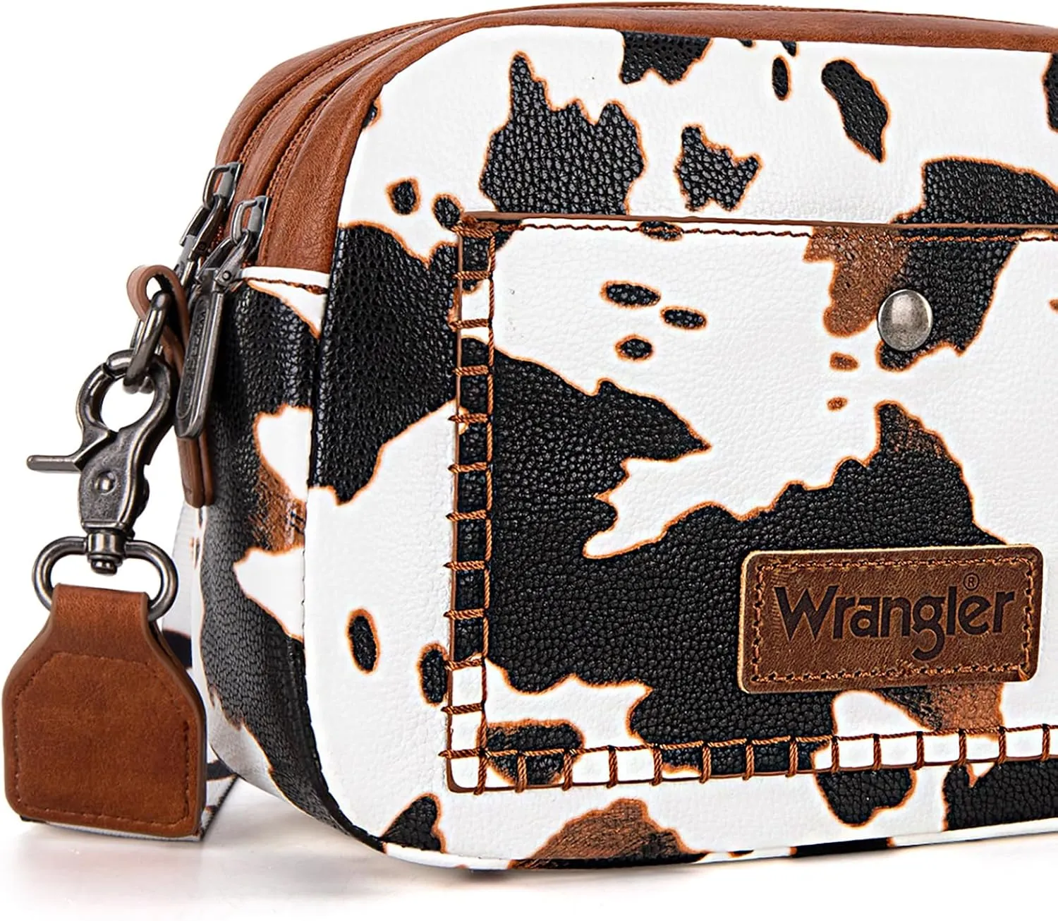 Wrangler Crossbody Purses for Women Trendy Camera Snapshot Bag with Wide Strap