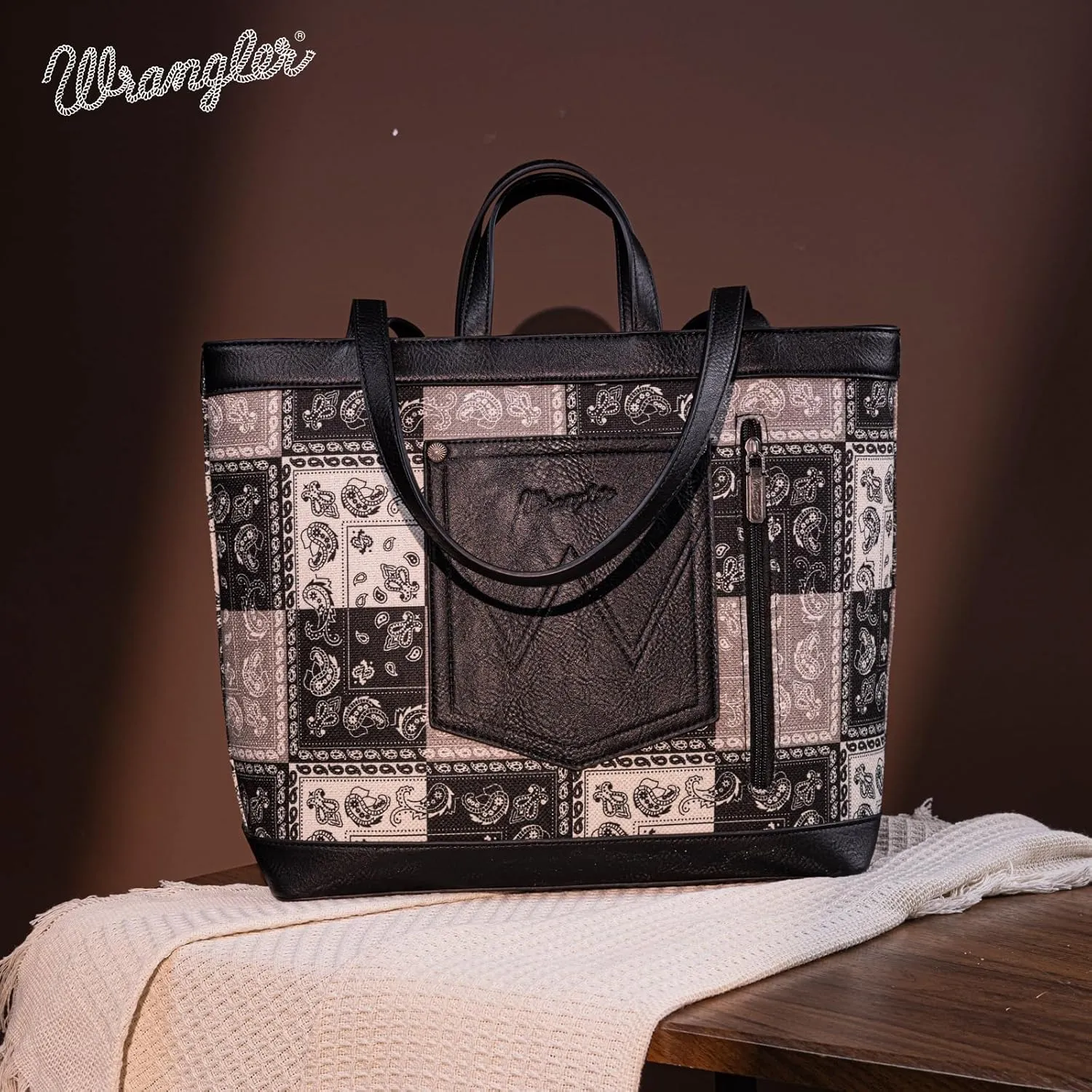 Wrangler Purse, Boutique Western Designer Tote Bag for Women