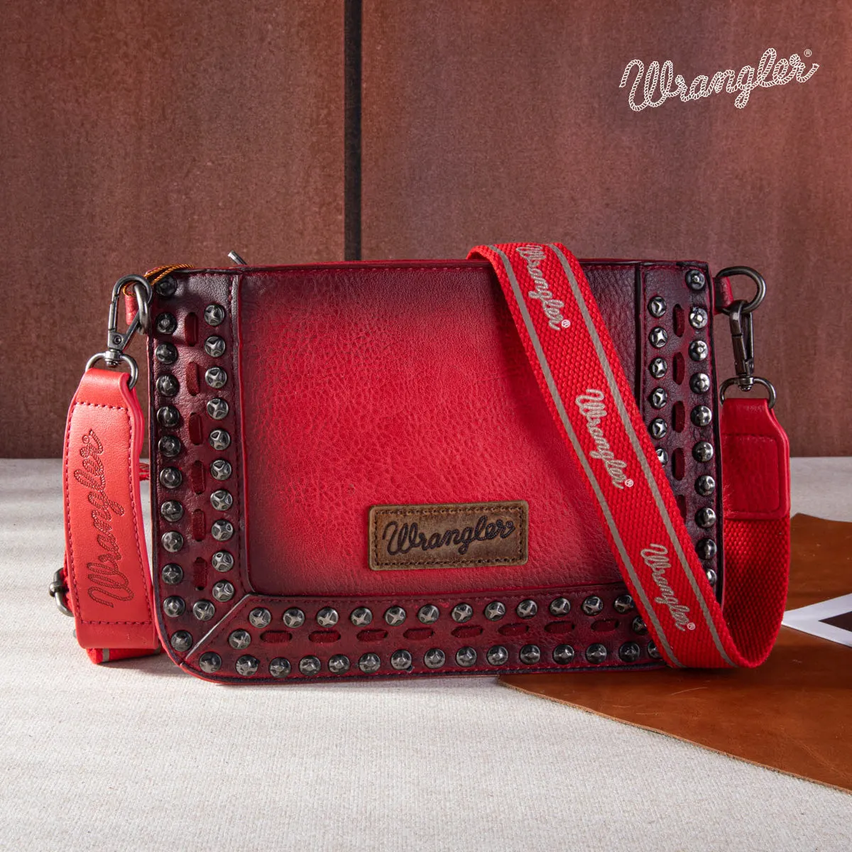 Wrangler Rivets Studded Crossbody Bag