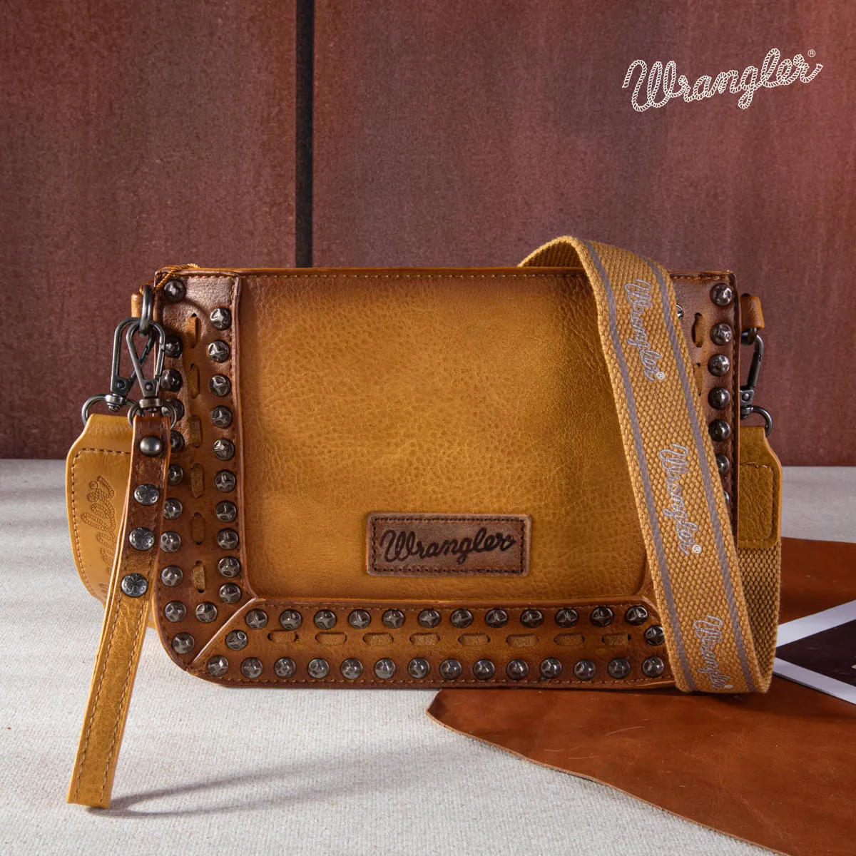 Wrangler Rivets Studded Crossbody Bag