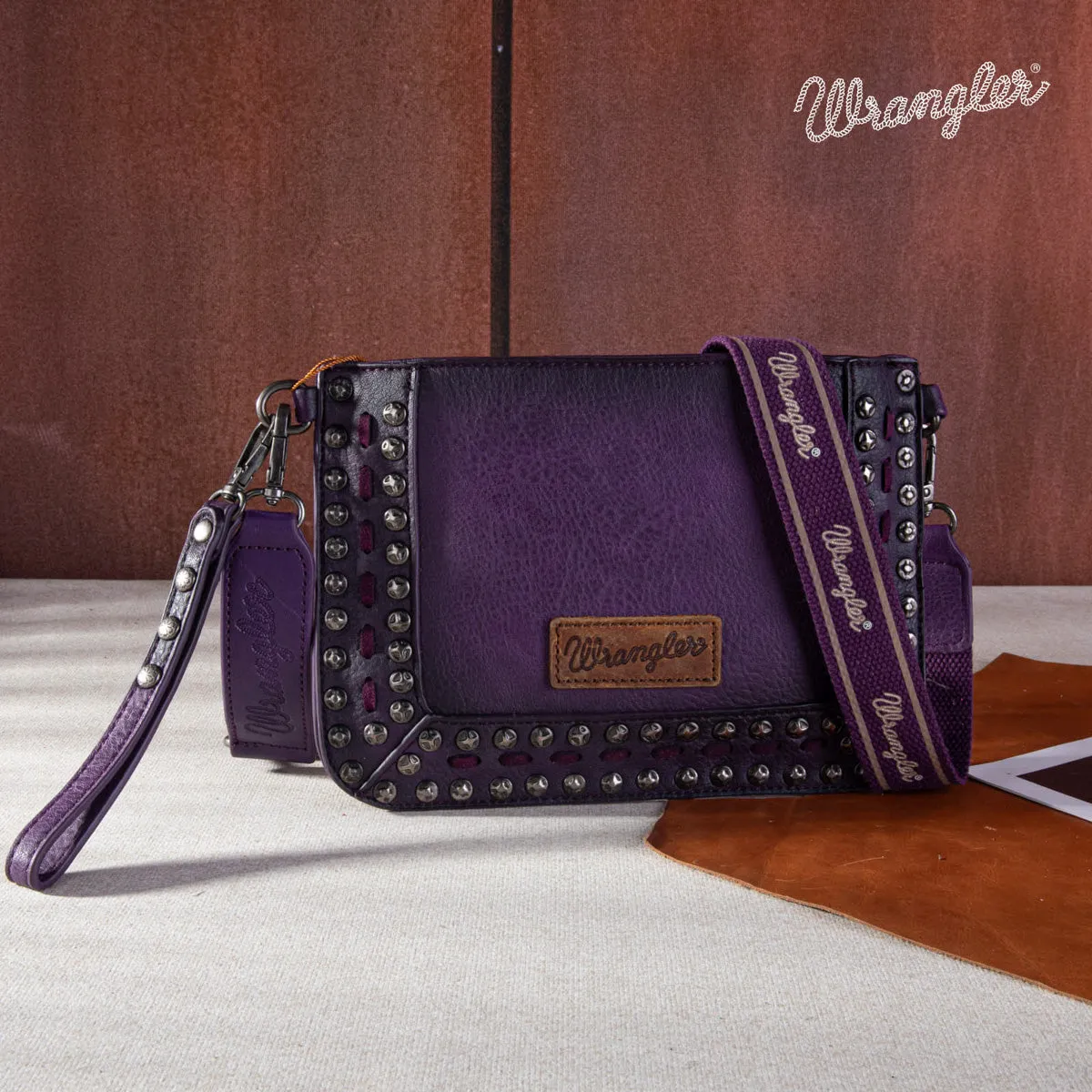 Wrangler Rivets Studded Crossbody Bag