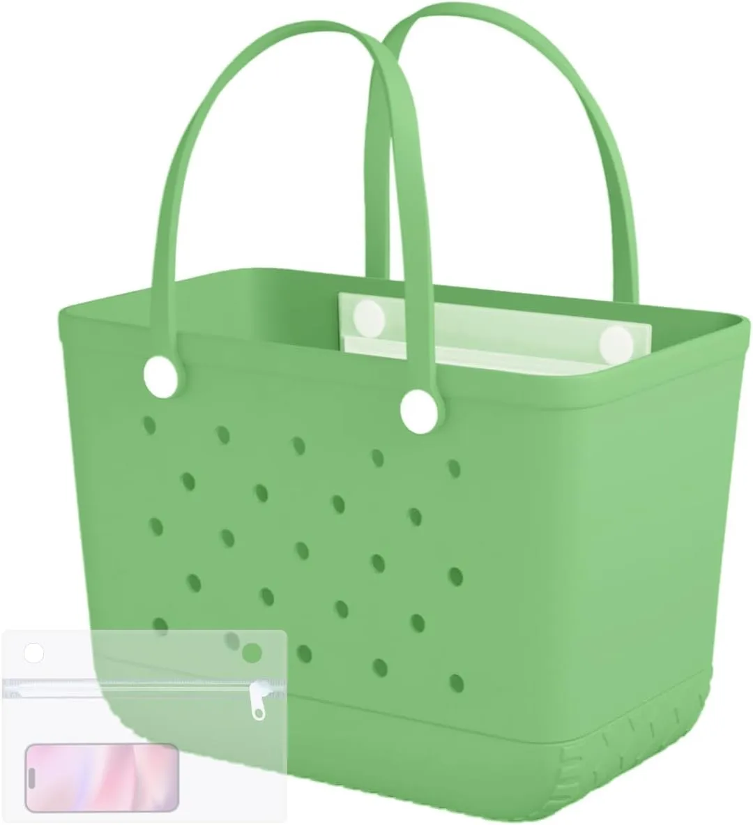 X-Large Rubber Beach Bag Tote Waterproof Tote Bag with Zipper Pocket Modern Travel Tote Bag Sports Beach