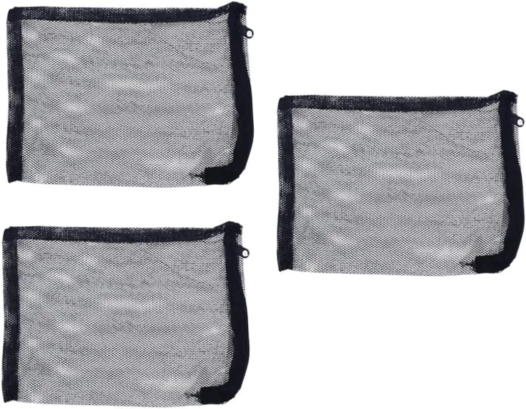YARNOW 12pcs 25x40cm Nylon Mesh Media Bags Zipper Drawstring for Turtle Tank Pad