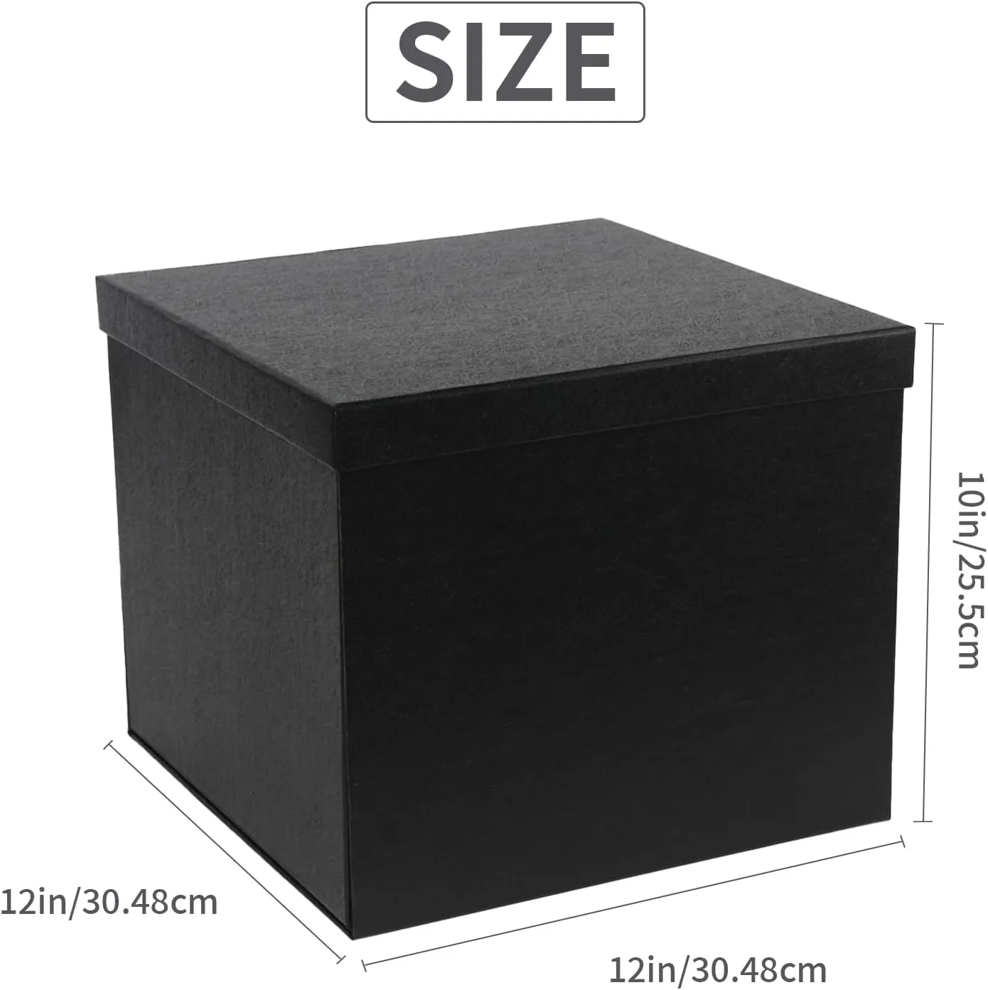 YINUOYOUJIA Large Gift Box 12x12x10 Inches,Black Gift Boxes for presents,Birthday Gift Box,Present box,for Packaging,Valentine's Day,Mother's Day,Christmas,Anniversaries.