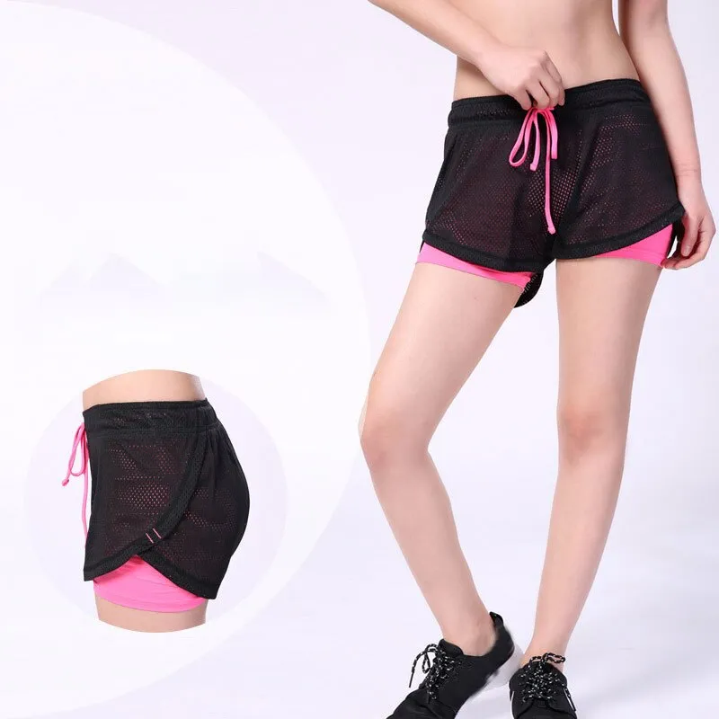 Yoga Shorts Women Fitness Elastic Running Workout Short Leggings