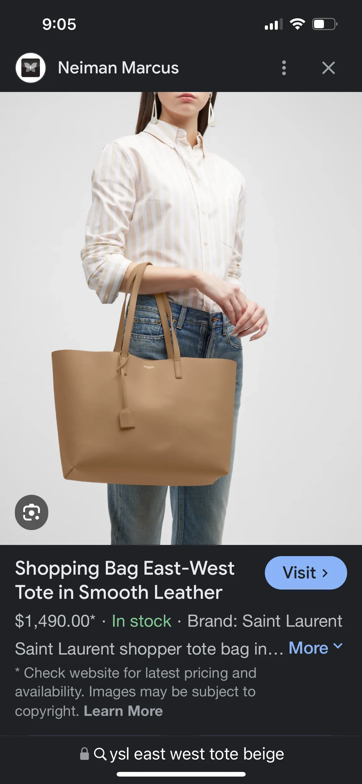 YSL large shopping tote