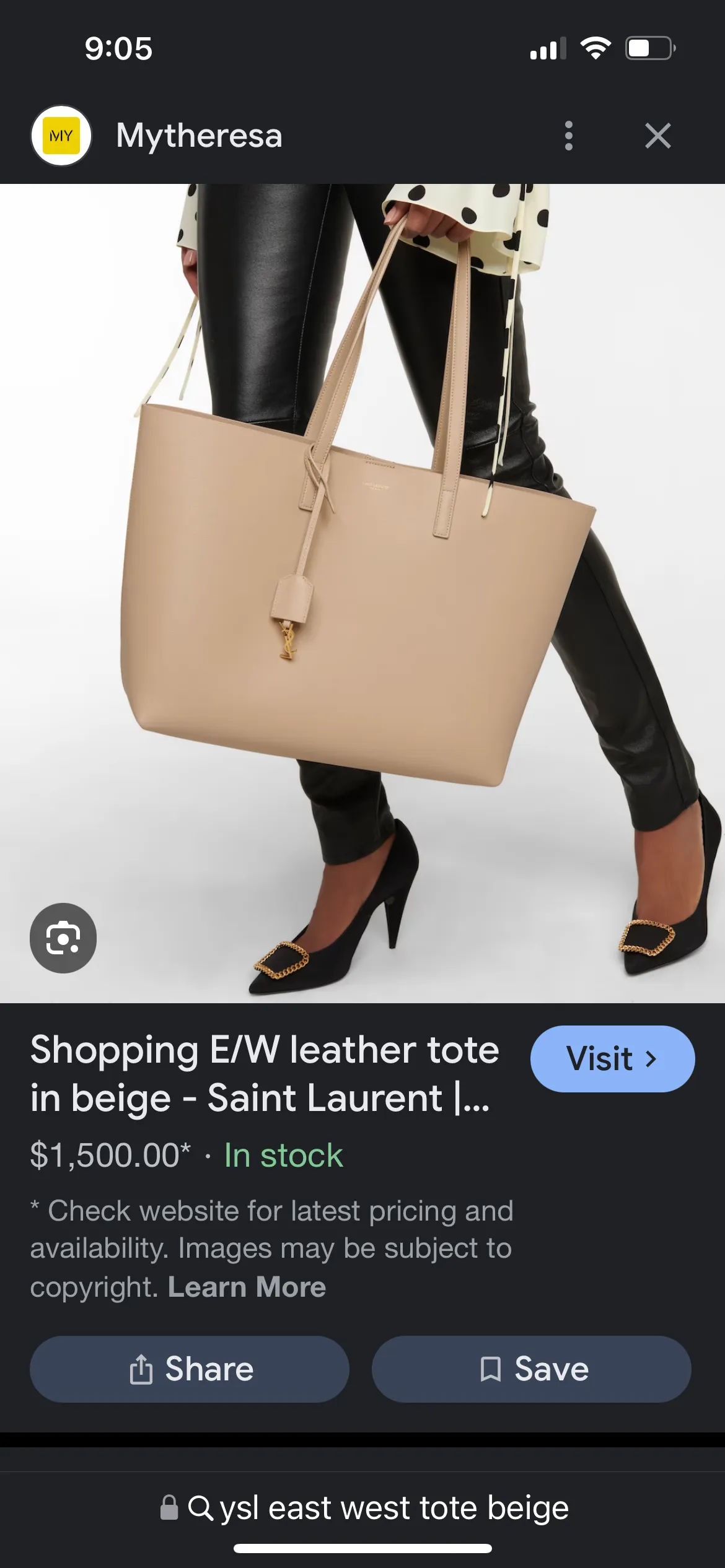 YSL large shopping tote
