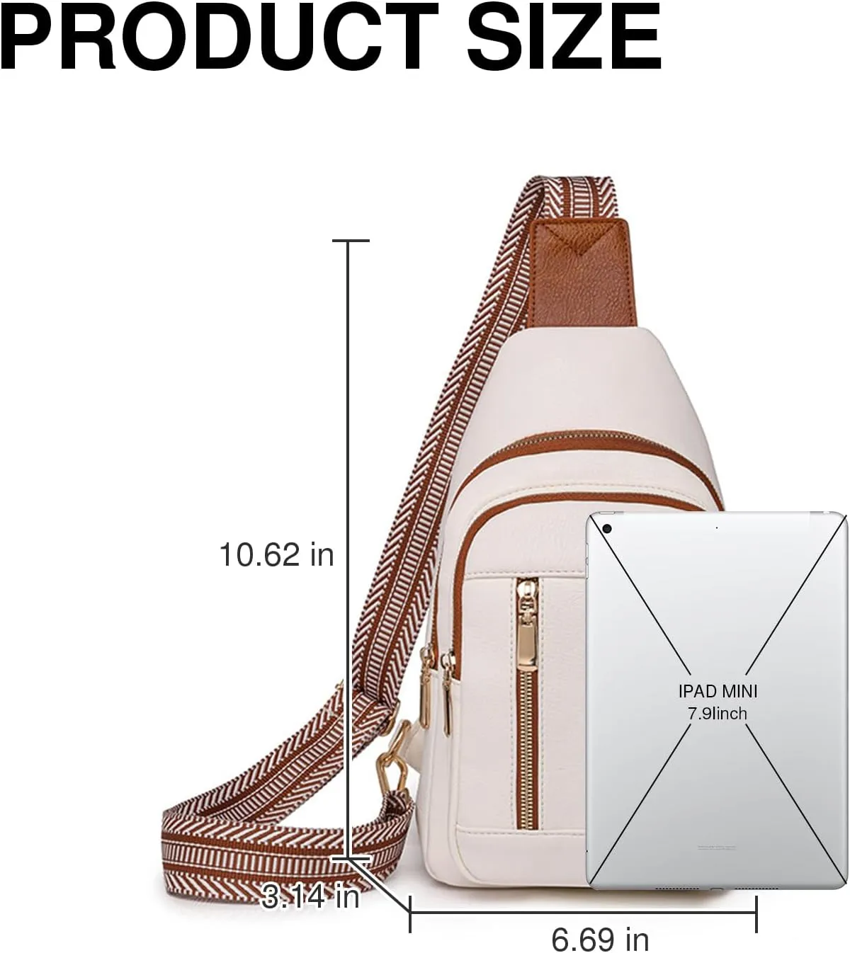 YYW Crossbody Bag for Women Sling Bag Leather Cross Body Chest Purse Handbag