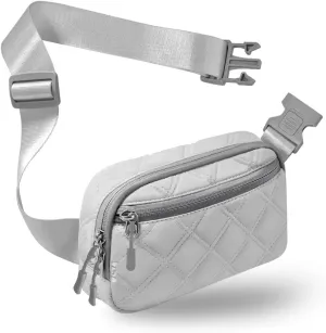 ZINZ Fanny Packs Waist Belt Bags for Travel and Daily Use, Crossbody Bum Hip Bag for Women and Men,Gray